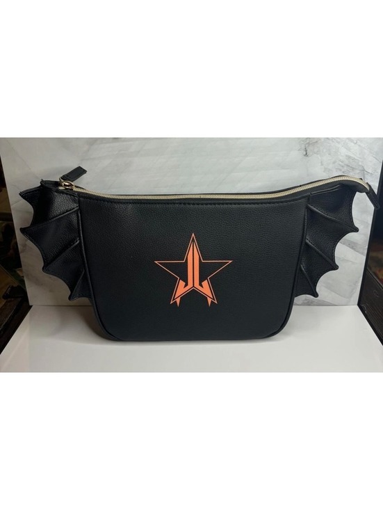 Handbags - Jeffree Star Cosmetics Bat Wing Makeup Bag Black Goth Halloween Clutch NWOT